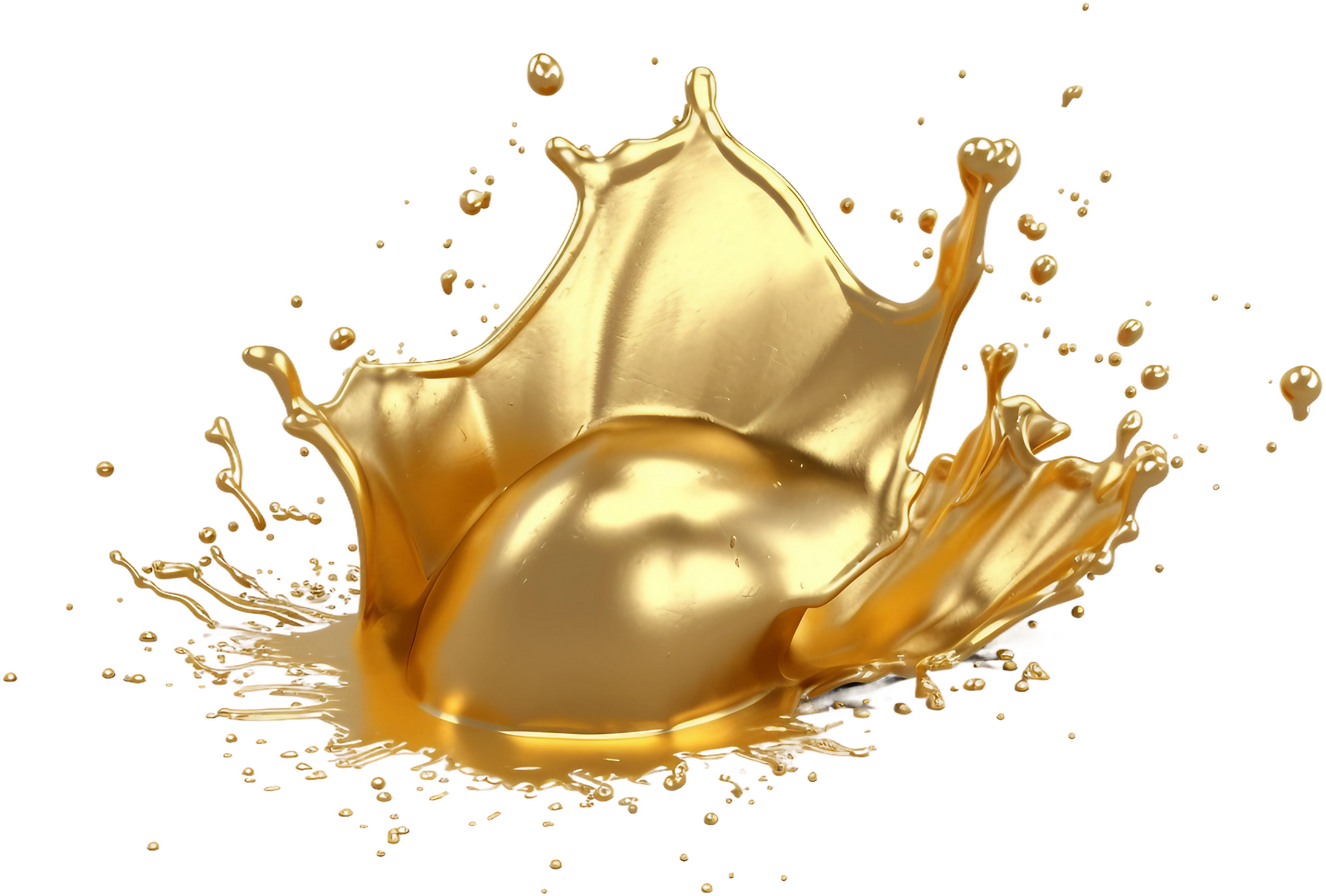 Gold paint splash. transparent background